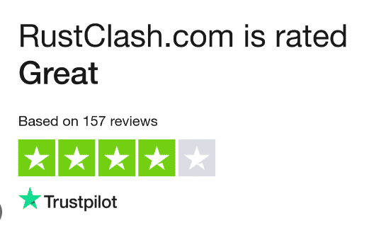 Trustpilot rating of RustClash with user reviews should be seen