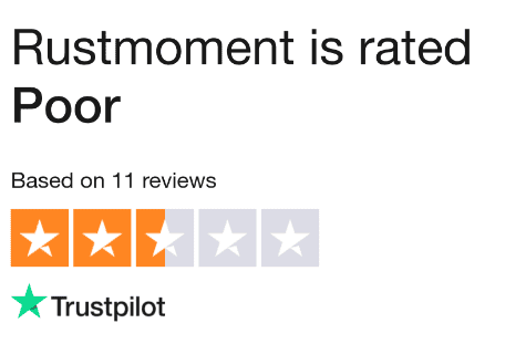 Trustpilot rating of RustMoment showing 2.4 out of 5.0